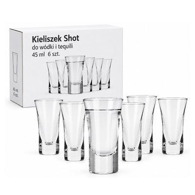 Kieliszek Shot do wódki i tequili 45 ml 6 szt
