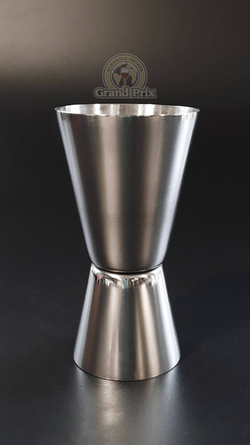 Miarka barmańska dwustronna 30/60 ml srebrna