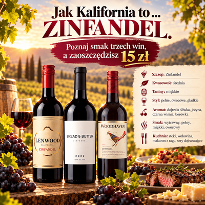 Wina Zestaw Win Zinfandel Kalifornia