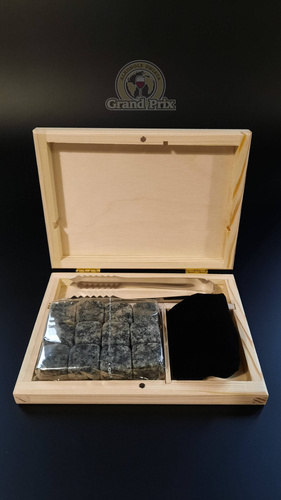 Zestaw premium w drewnianym pudełku - granit