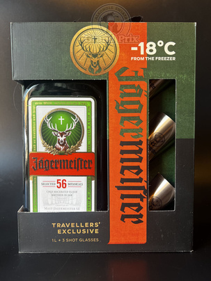 LIKIER JAGERMEISTER + KIELISZKI 35%  1L 