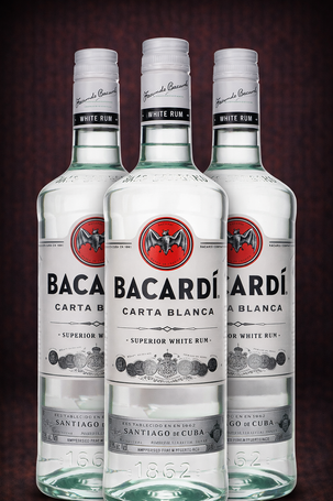 Rum BACARDI CARTA BLANCA 37,5 % 1l 3 butelki
