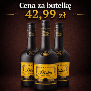Brandy PLISKA 0,5L 36% 3 butelki