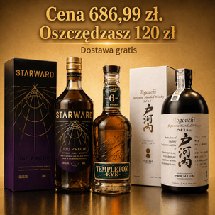 Zestaw Whisky Premium – Starward, Togouchi i Templeton Rye (Oszczędzasz 120 zł)