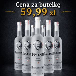 Wódka Paderewski 0,7 tuba 6 butelek