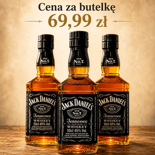 Whisky Jack Daniels 0,5l 3 butelki ( cena but. 69,99 zł)