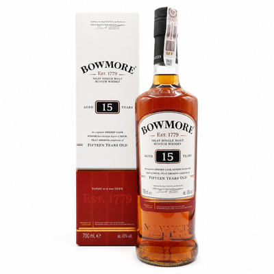 WHISKY BOWMORE 15YO 43%  0,7L
