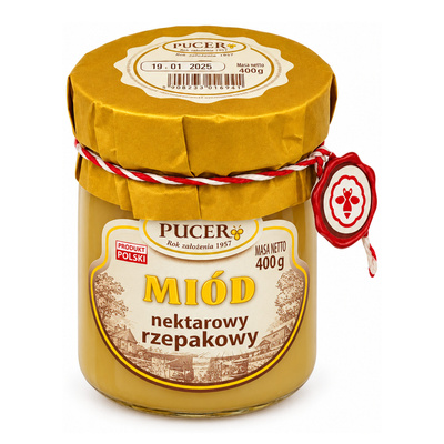 MIÓD PUCER RZEPAKOWY 400g