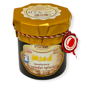 MIÓD PUCER SPADZIOWY ZE SPADZI IGLASTEJ 400g