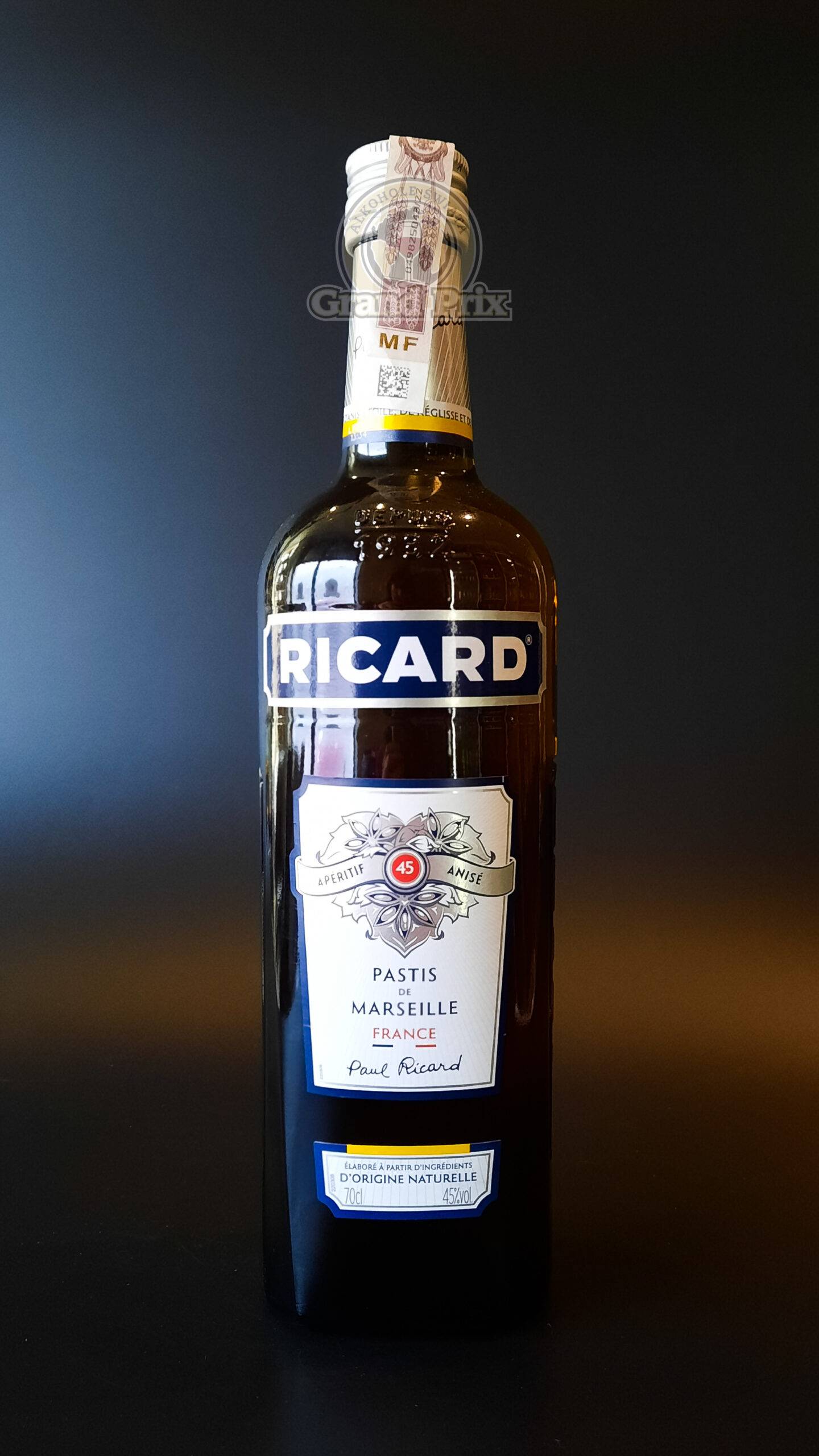 DE RICARD 45% PASTIS - Świata 0,7L Alkohole MARSEILLE